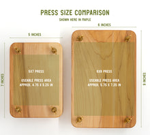 Load image into Gallery viewer, Handmade Solid Wood + Brass Flower/Botanical Press