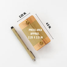 Load image into Gallery viewer, Pocket Size Handmade Solid Wood + Brass Flower/Botanical Press