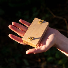 Load image into Gallery viewer, Pocket Size Handmade Solid Wood + Brass Flower/Botanical Press