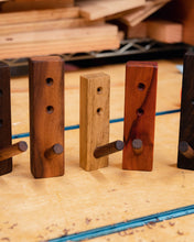 Load image into Gallery viewer, Wood Wall Hook - Medium - 15 lb Capacity